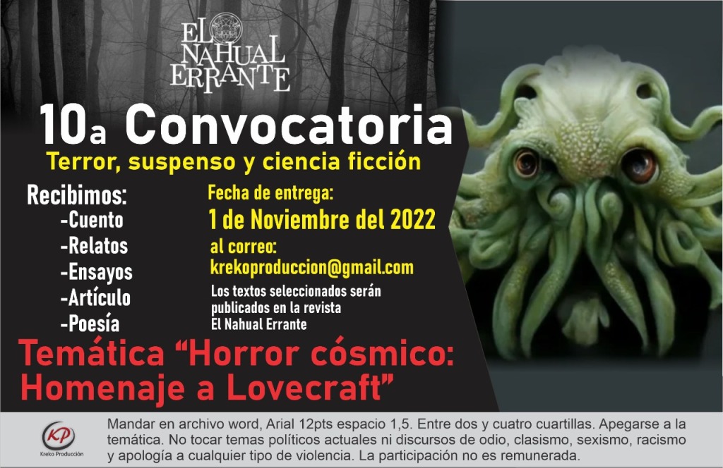 Convocatoria #10 Horror Cósmico: Homenaje a Lovecraft